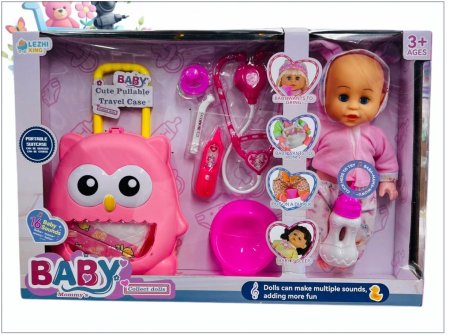 لعبة طبيب مع شنتة ودمية